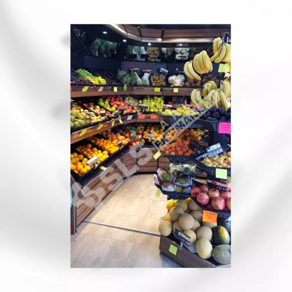 İki Katlı Aynalı Manav Reyonu