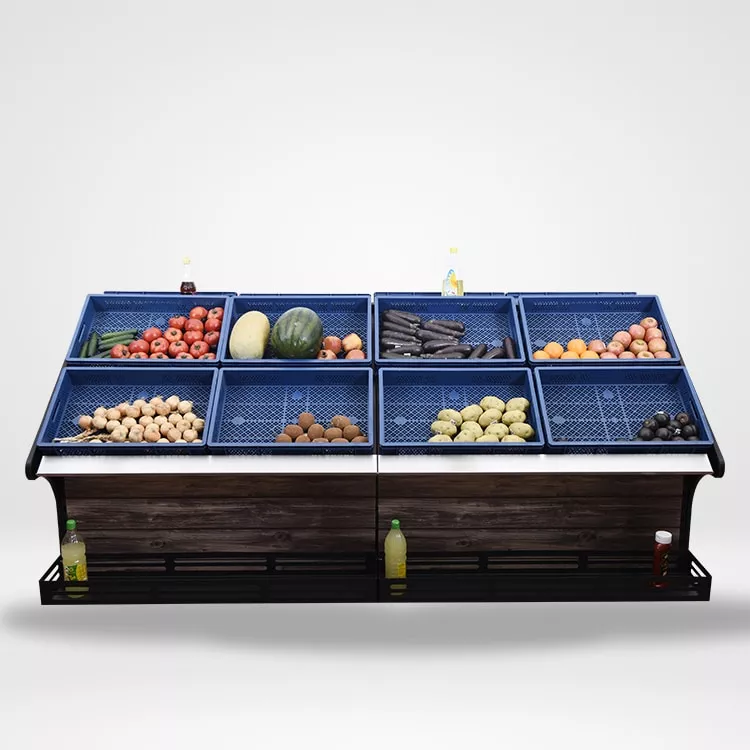 İki Katlı Aynalı Manav Reyonu